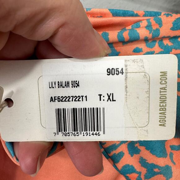 Agua Bendita Lily Balam Bikini Bottoms Size XL Leopard Spots High Cut Beach Swim - Picture 8 of 12